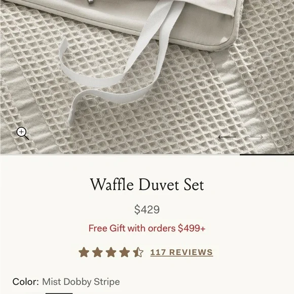 Waffle King Duvet Bedding Set